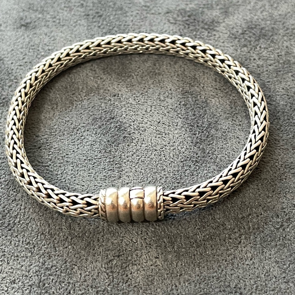 John Hardy Sterling silver 6.5mm Classic Chain Bracelet 7.75 inches